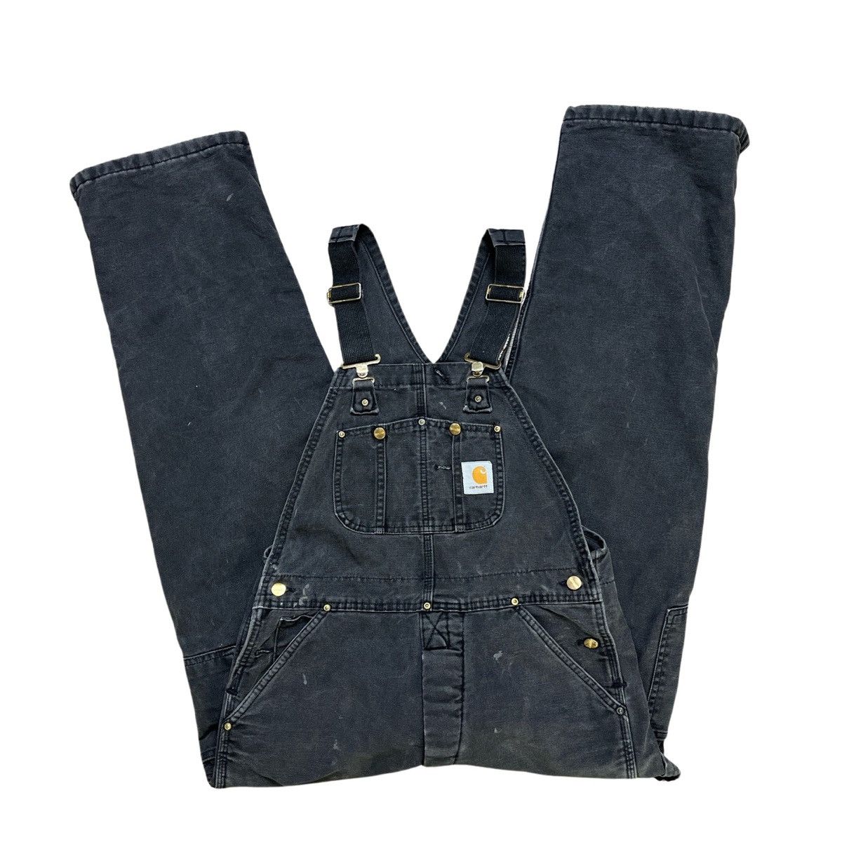 Vintage vintage Carhart black double knee overalls Size US 32 / EU 48 - 2 Thumbnail
