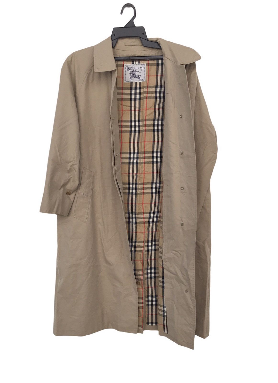 image of Burberry's Trench Coat / Long Jacket Nova Check, Men's (Size Large)