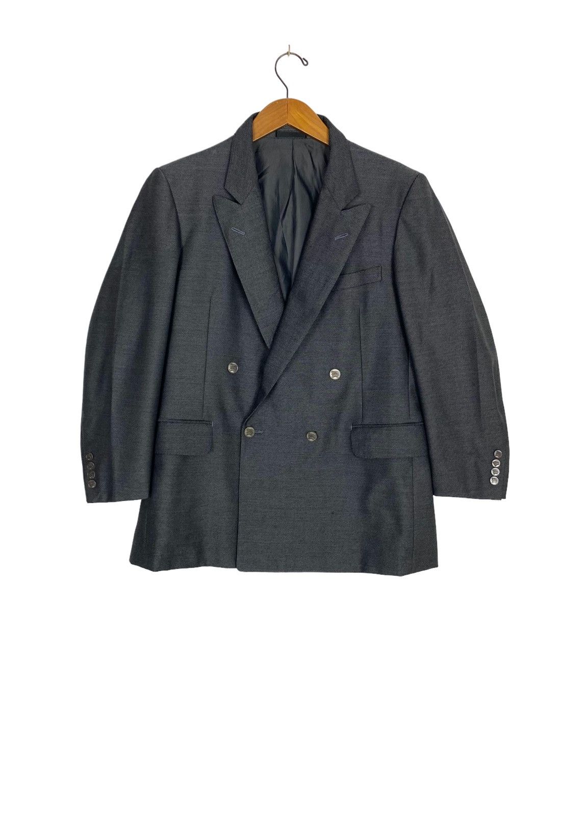 Burberry Vtg Burberrys Double Breasted Wool & Mohair Coat Blazer Size US M / EU 48-50 / 2 - 1 Thumbnail