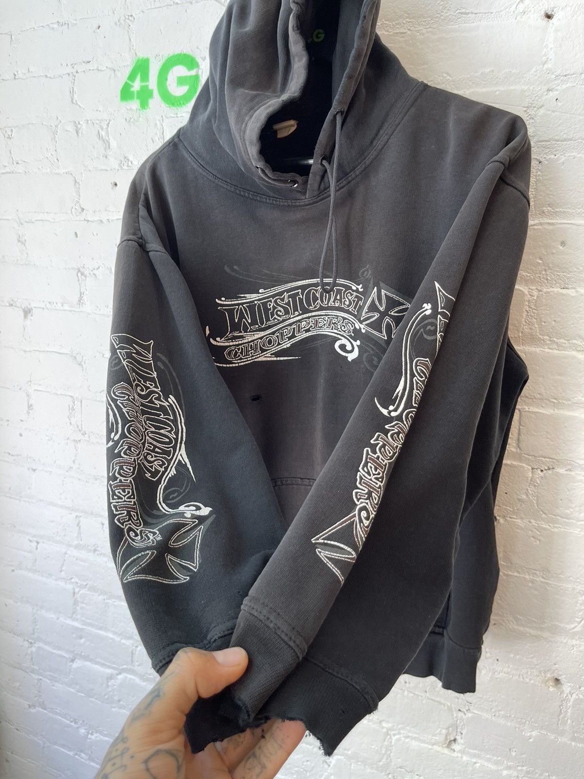 Vintage Vintage WCC THRASHED West Coast Chopper Hoodie M or L Size US M / EU 48-50 / 2 - 4 Thumbnail