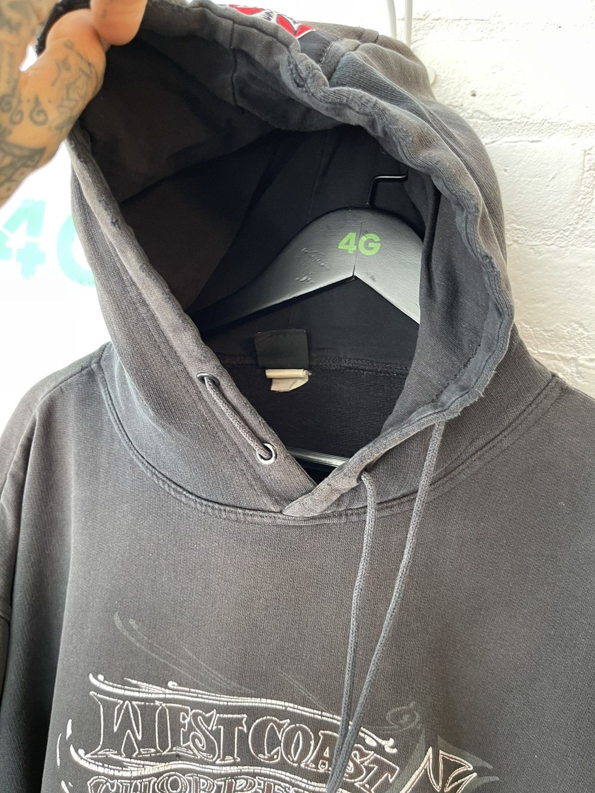 Vintage Vintage WCC THRASHED West Coast Chopper Hoodie M or L Size US M / EU 48-50 / 2 - 9 Thumbnail