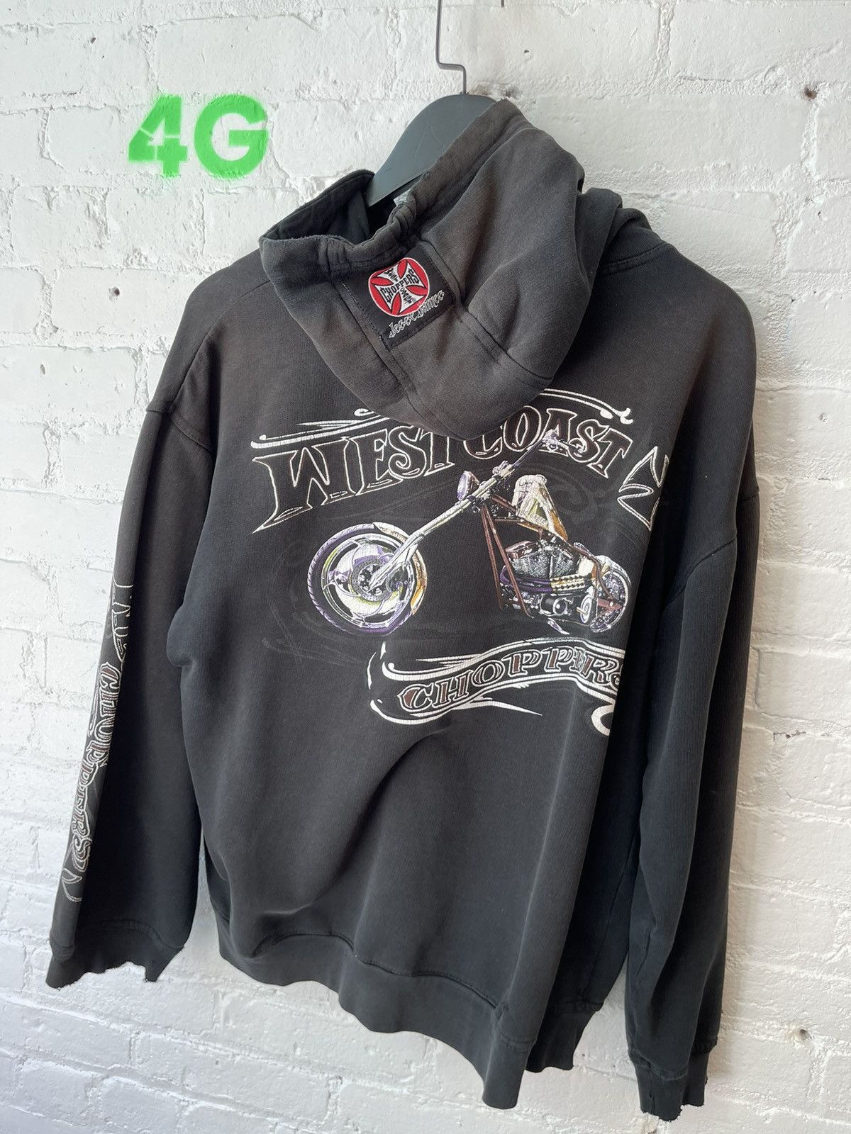 Vintage Vintage WCC THRASHED West Coast Chopper Hoodie M or L Size US M / EU 48-50 / 2 - 12 Thumbnail