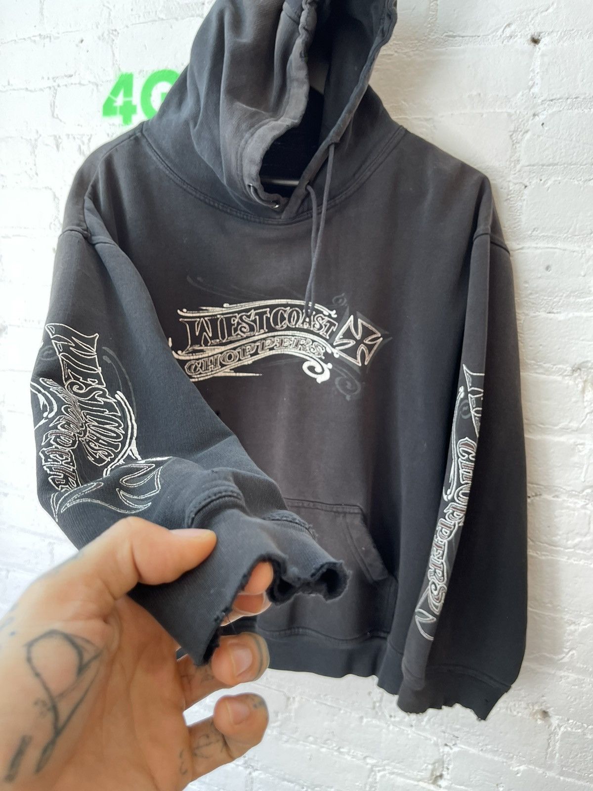 Vintage Vintage WCC THRASHED West Coast Chopper Hoodie M or L Size US M / EU 48-50 / 2 - 5 Thumbnail