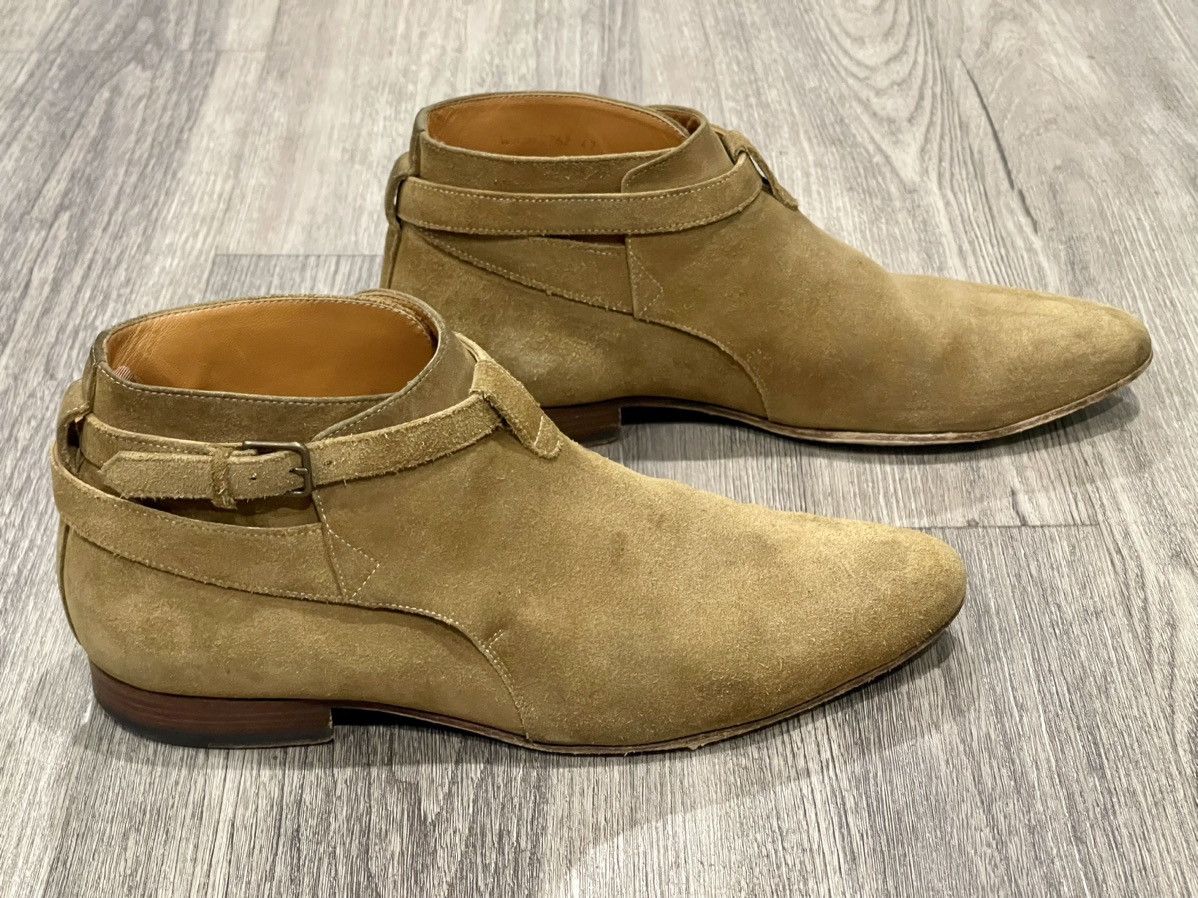 Hedi Slimane × Saint Laurent Paris Saint Laurent Tobacco Brown Suede Cropped Jodhpur Sz. 42 Size US 9 / EU 42 - 1 Thumbnail