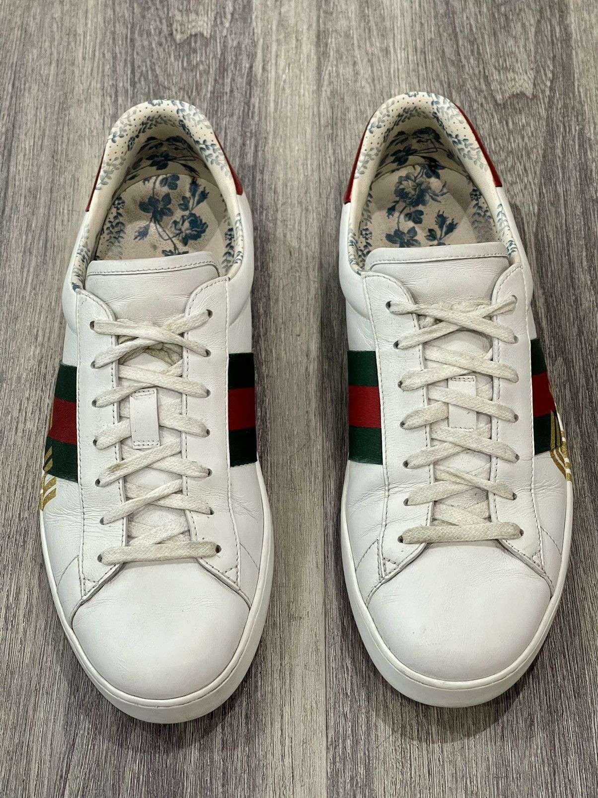Gucci Gucci Ace Sega “Guccy” Gold Glitter Sneakers 523455 Sz. 42 Size US 9 / EU 42 - 2 Thumbnail