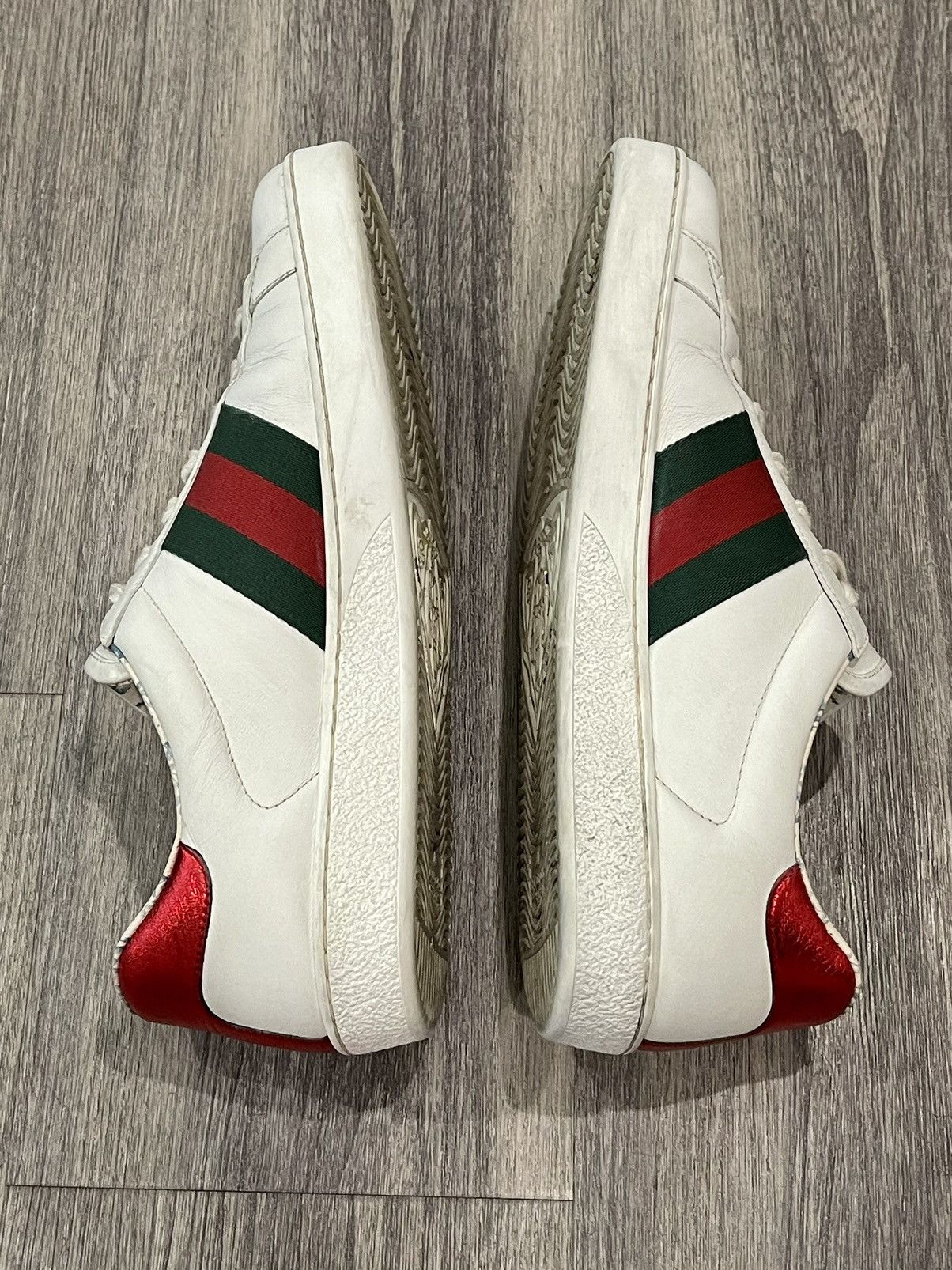 Gucci Gucci Ace Sega “Guccy” Gold Glitter Sneakers 523455 Sz. 42 Size US 9 / EU 42 - 4 Thumbnail