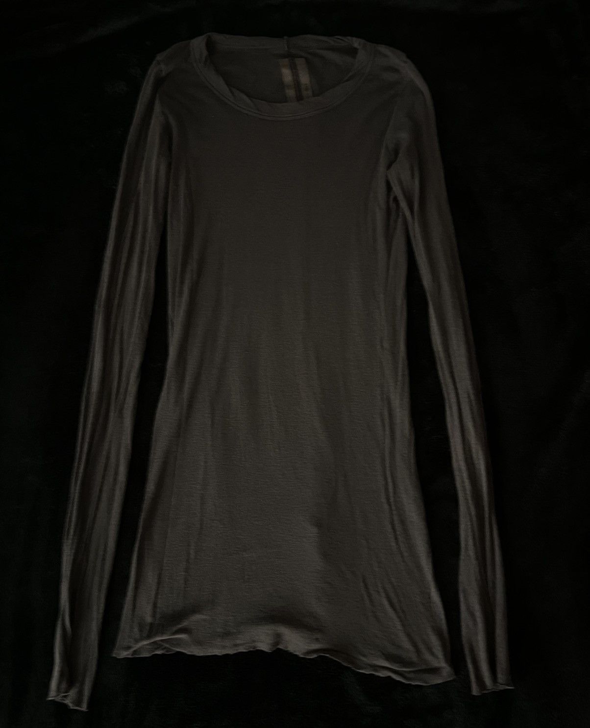 image of Sold Rick Owens Sheer Long Sleeve in Dark Gray, Men's (Size Medium)