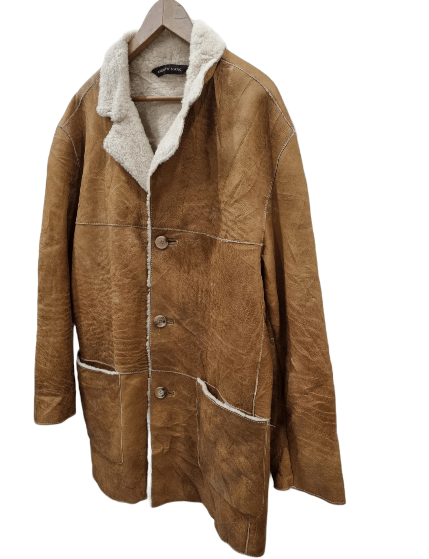Andrew Marc × Designer 🔥Best Price🔥Andrew Marc Shearling Jacket Leather Size US XL / EU 56 / 4 - 3 Thumbnail