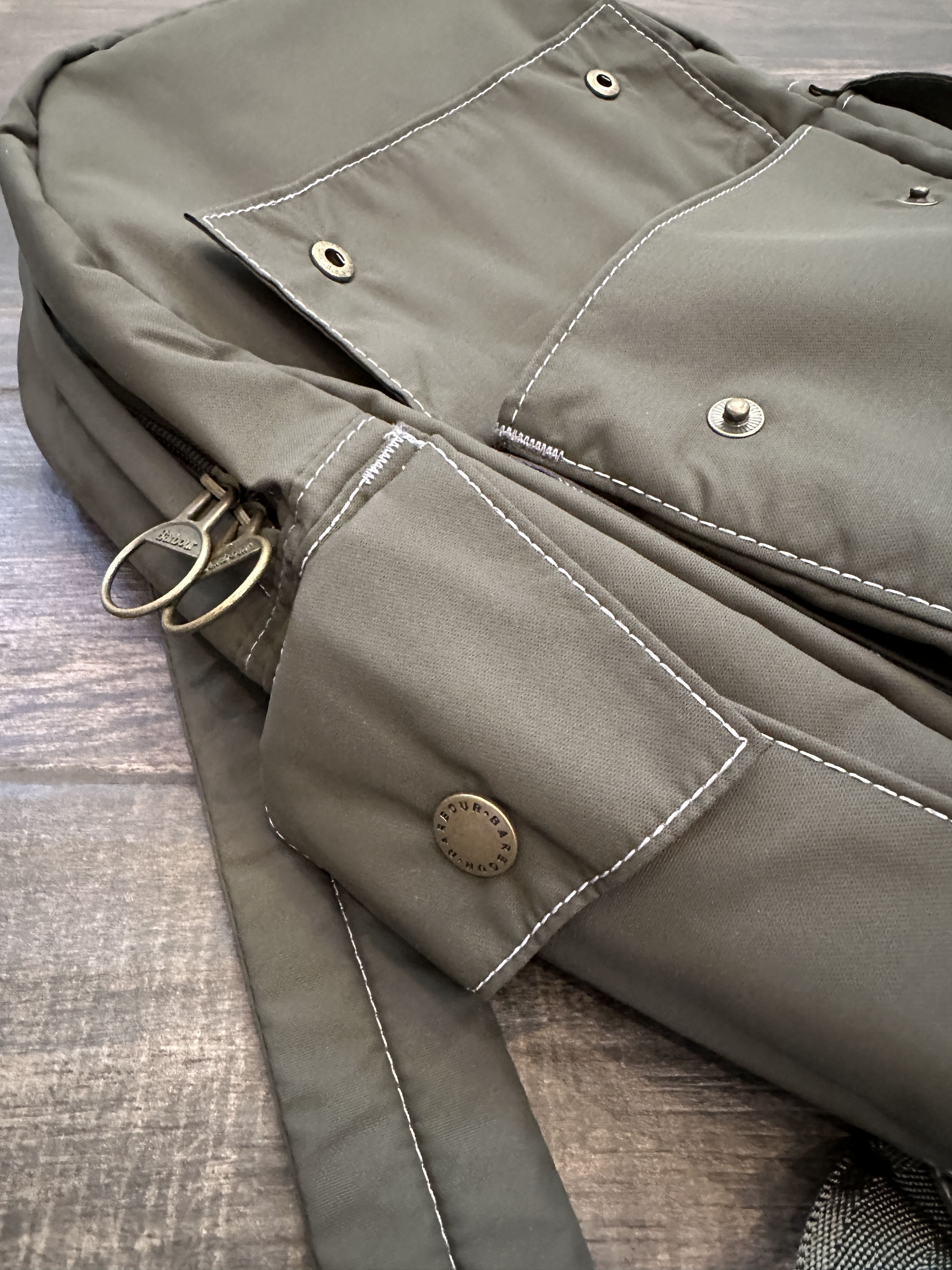And Wander × Barbour and wander x Barbour Backpack Olive Army Green Size ONE SIZE - 4 Thumbnail
