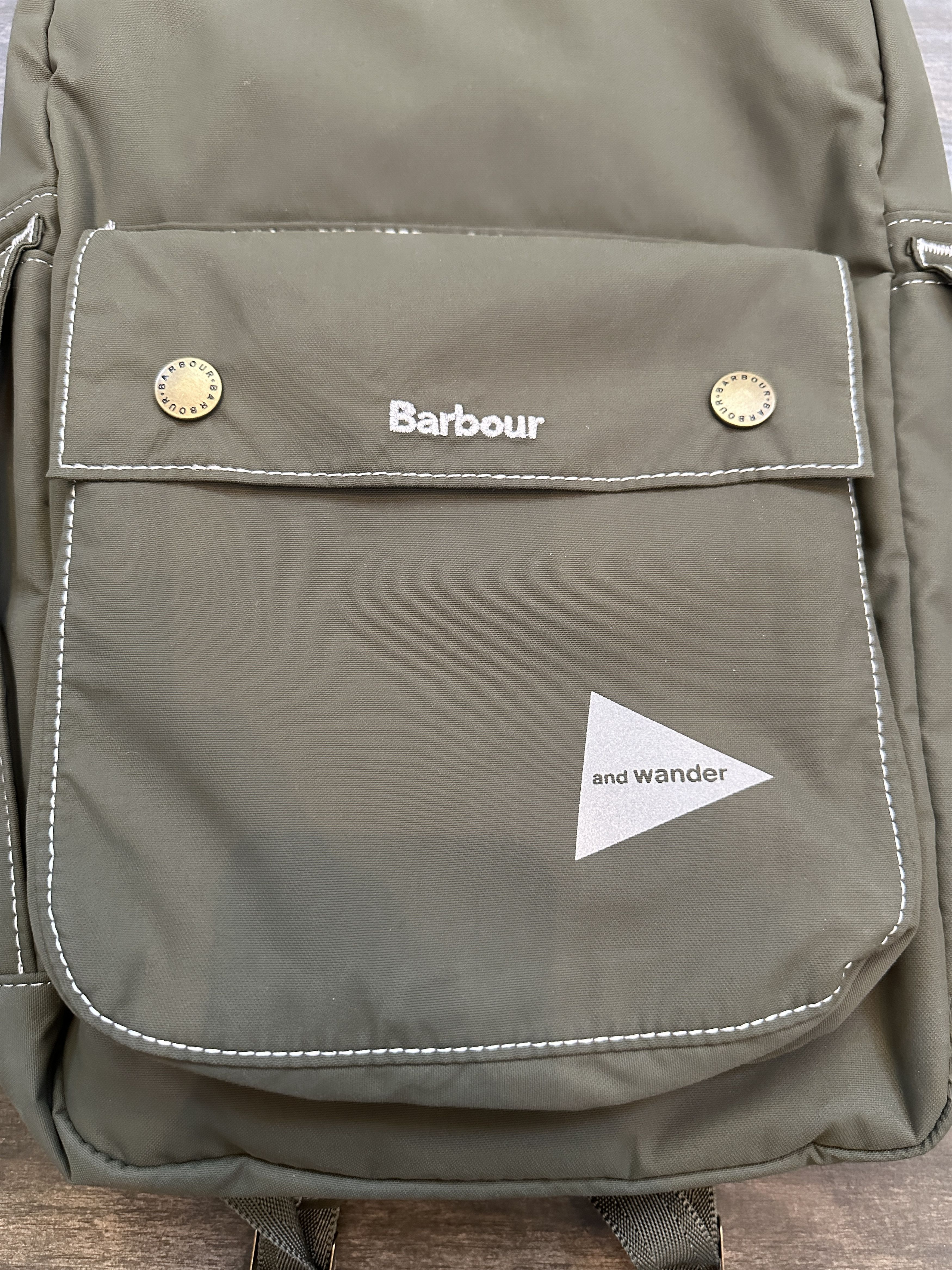 And Wander × Barbour and wander x Barbour Backpack Olive Army Green Size ONE SIZE - 3 Thumbnail