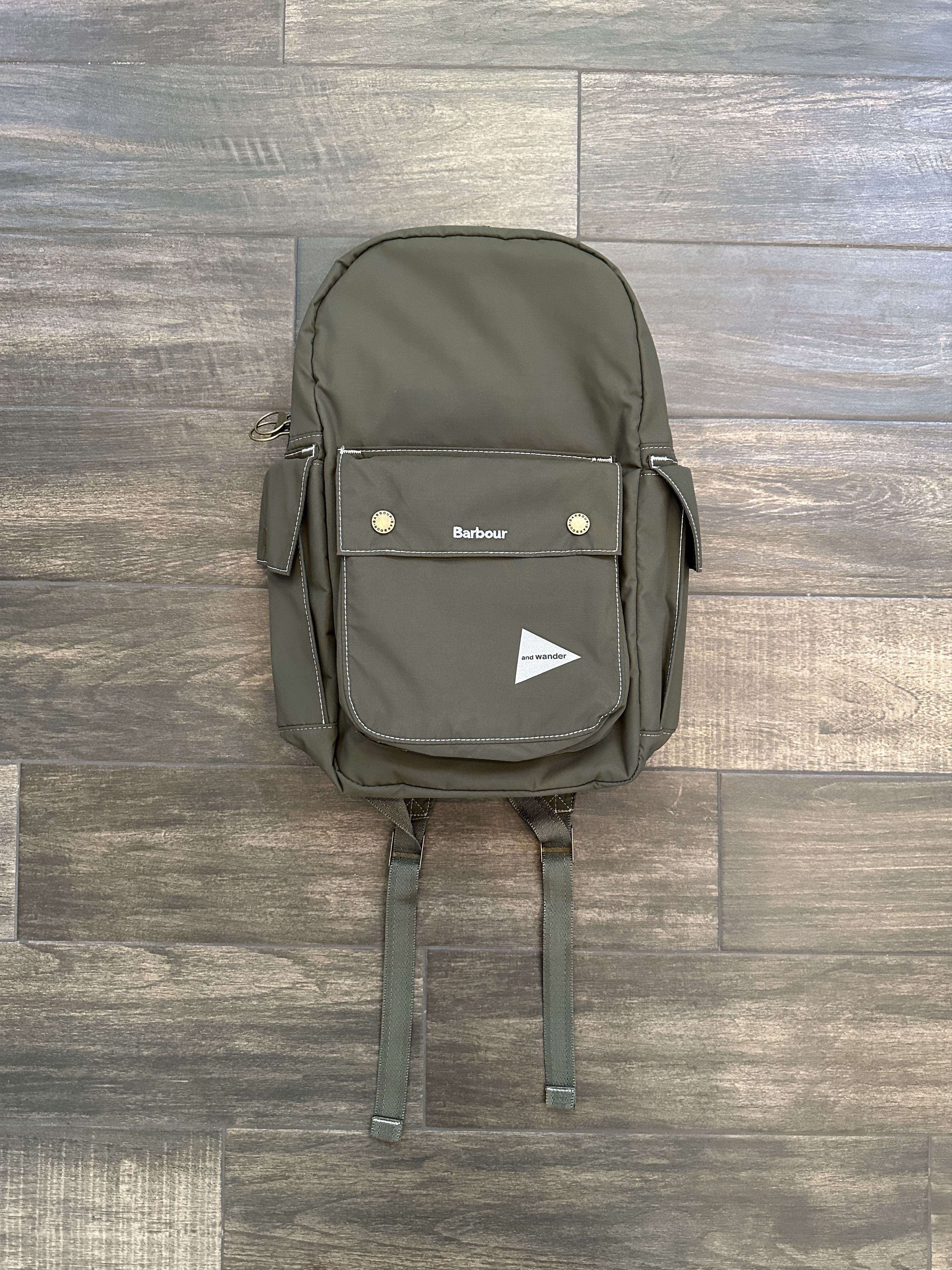 And Wander × Barbour and wander x Barbour Backpack Olive