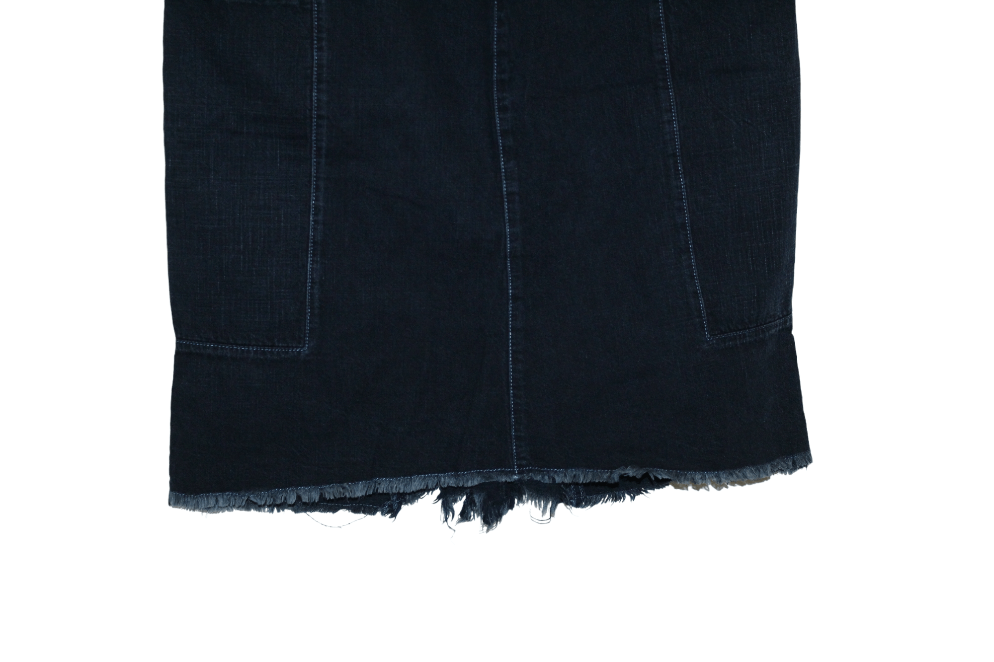 Marithe + Francois Girbaud Y2K 🔥 M+F.G. Deep Indigo Dyed Distressed Denim Cargo Skirt Size 28" / US 6 / IT 42 - 5 Thumbnail