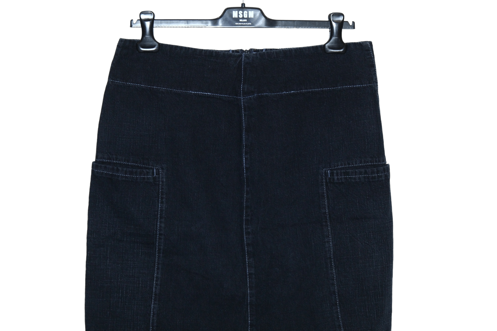 Marithe + Francois Girbaud Y2K 🔥 M+F.G. Deep Indigo Dyed Distressed Denim Cargo Skirt Size 28" / US 6 / IT 42 - 4 Thumbnail