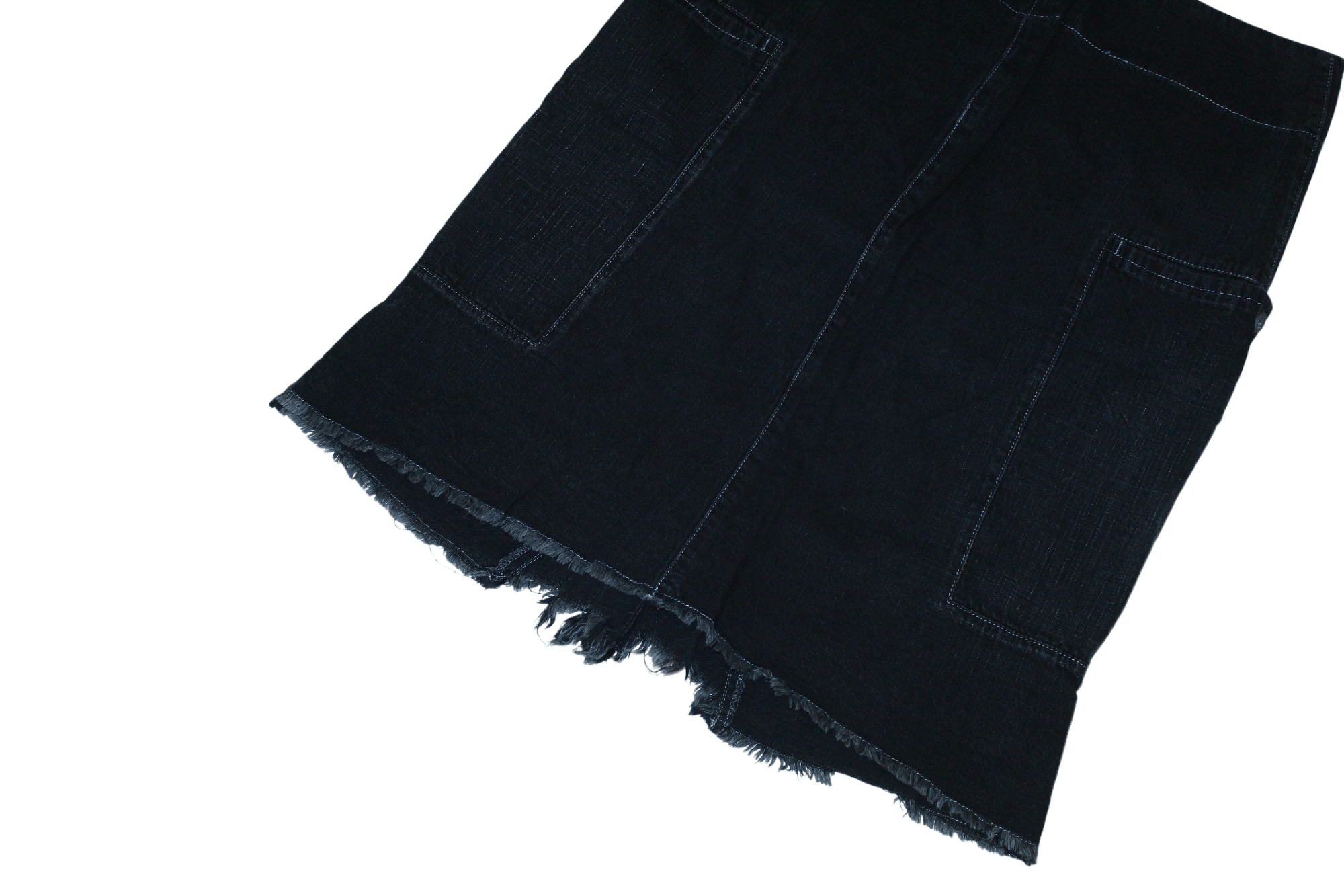 Marithe + Francois Girbaud Y2K 🔥 M+F.G. Deep Indigo Dyed Distressed Denim Cargo Skirt Size 28" / US 6 / IT 42 - 14 Thumbnail