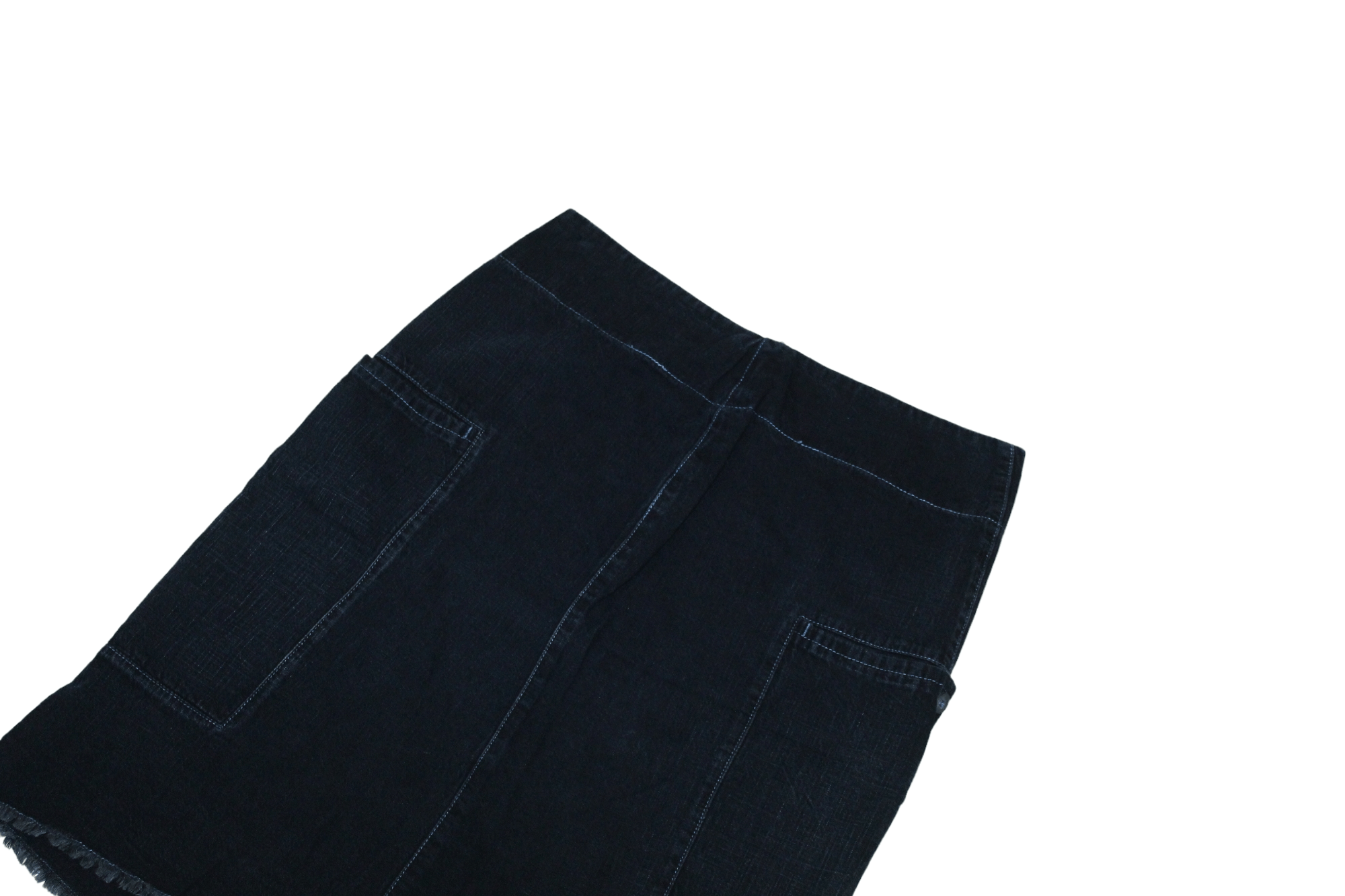Marithe + Francois Girbaud Y2K 🔥 M+F.G. Deep Indigo Dyed Distressed Denim Cargo Skirt Size 28" / US 6 / IT 42 - 13 Thumbnail