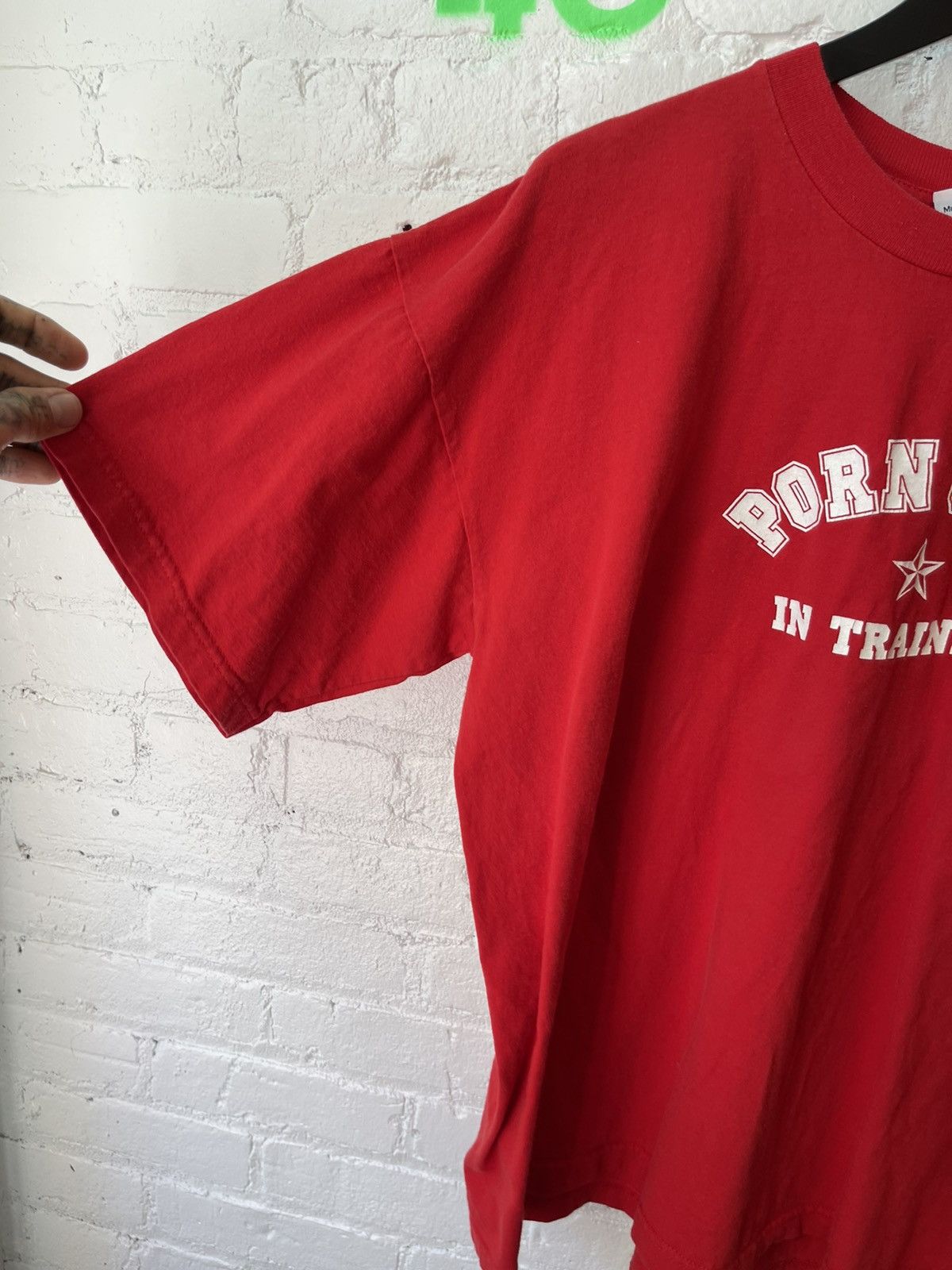 Vintage Vintage PORNSTAR PORN STAR IN TRAINING SHIRT Size US XL / EU 56 / 4 - 4 Thumbnail