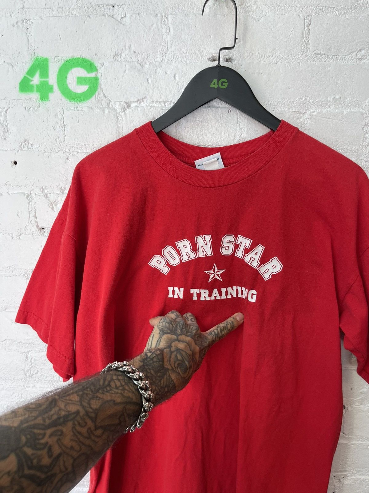 Vintage Vintage PORNSTAR PORN STAR IN TRAINING SHIRT Size US XL / EU 56 / 4 - 1 Thumbnail