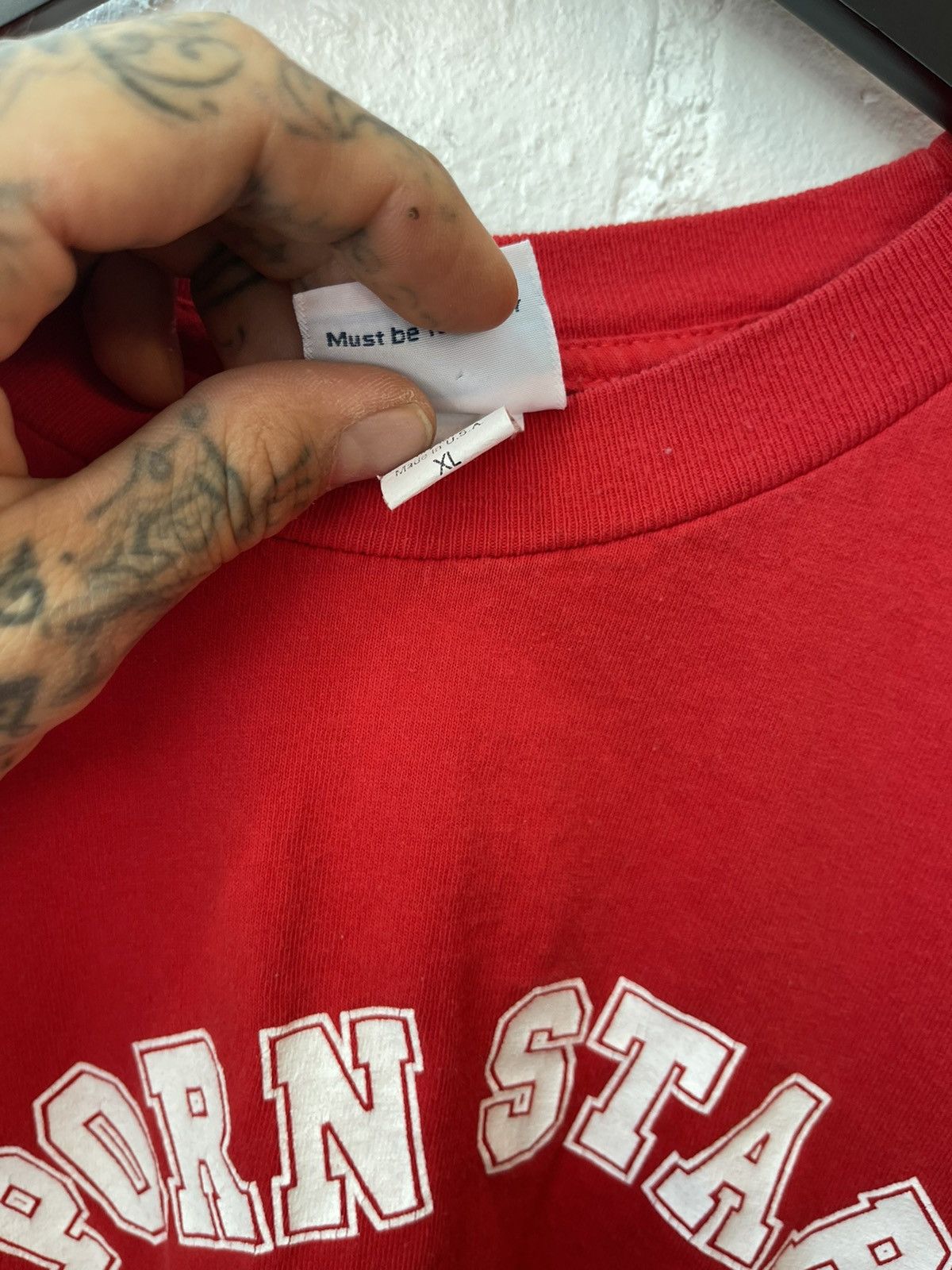Vintage Vintage PORNSTAR PORN STAR IN TRAINING SHIRT Size US XL / EU 56 / 4 - 6 Thumbnail