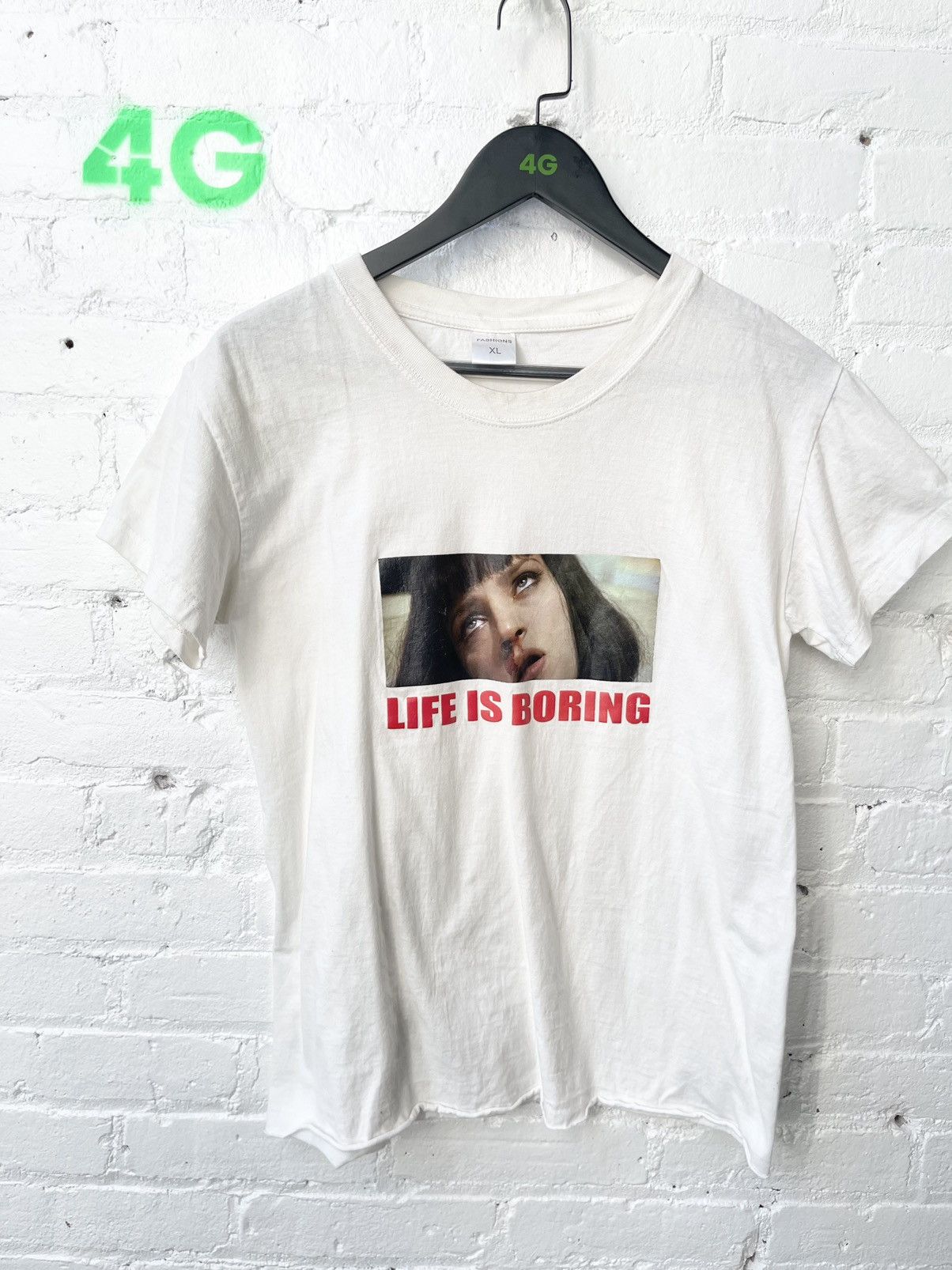 Vintage Vintage LIFE IS BORING DRUGS GIRL SHIRT THRASHED 4Gseller Size US L / EU 52-54 / 3 - 2 Thumbnail
