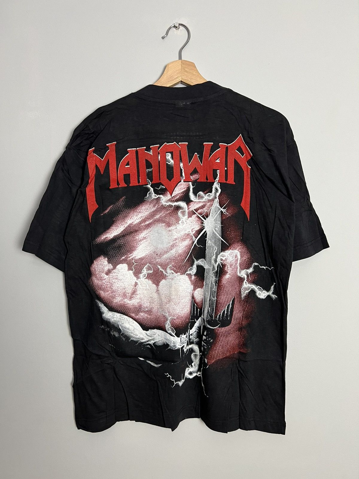 Band Tees Rare Manowar 90s Vintage Tshirt Heavy Metal Band Tee Size US L / EU 52-54 / 3 - 2 Thumbnail