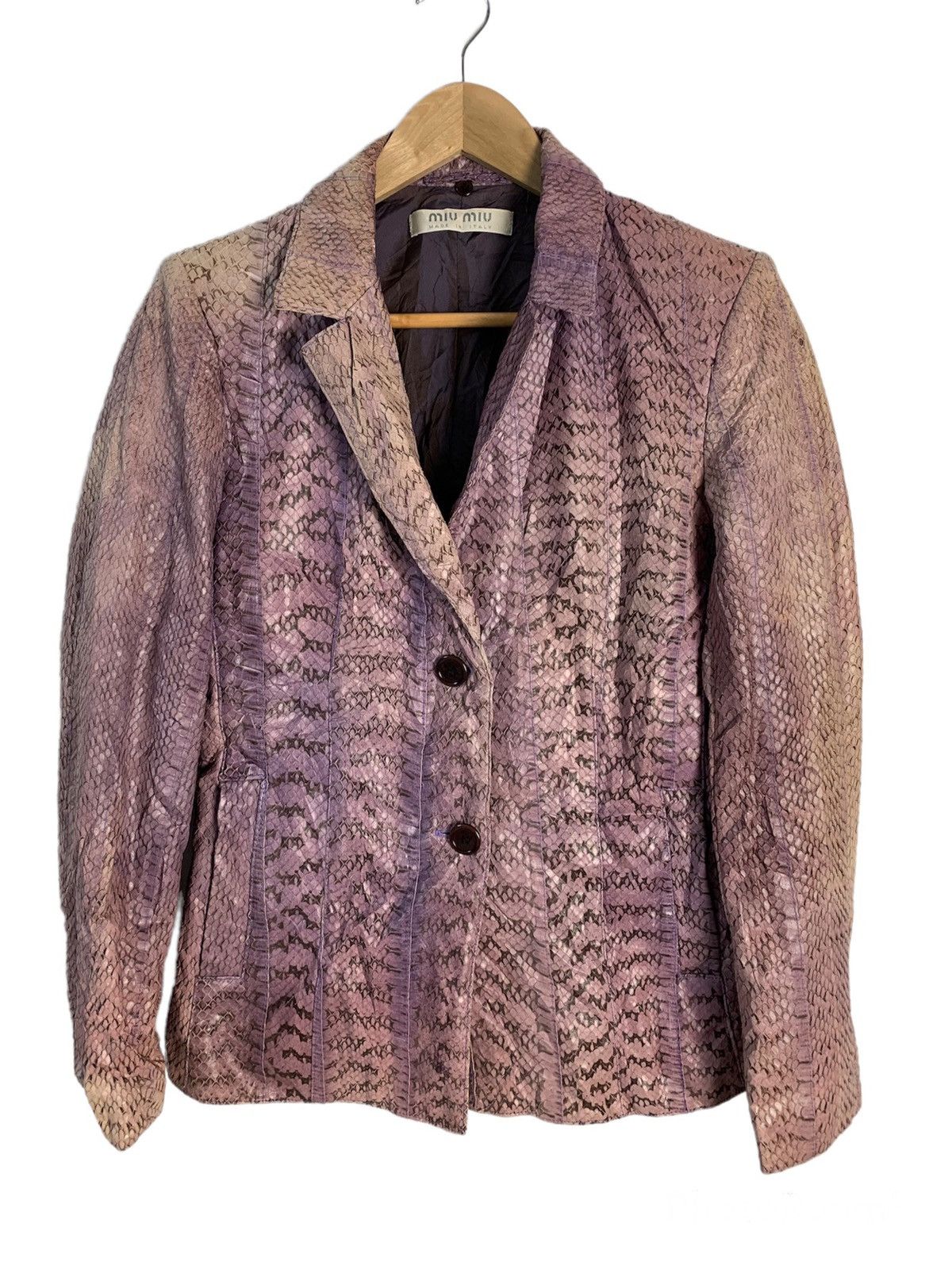 Miu Miu Miu Miu Snake Skin Women Jacket Size S / US 4 / IT 40 - 1 Thumbnail