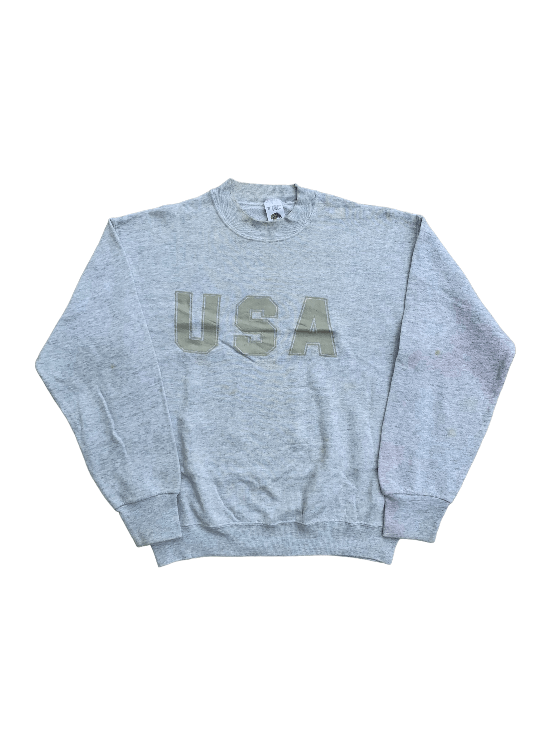 Vintage Vintage 80s USA & Flag Logo Sweatshirt Size US S / EU 44-46 / 1 - 1 Thumbnail