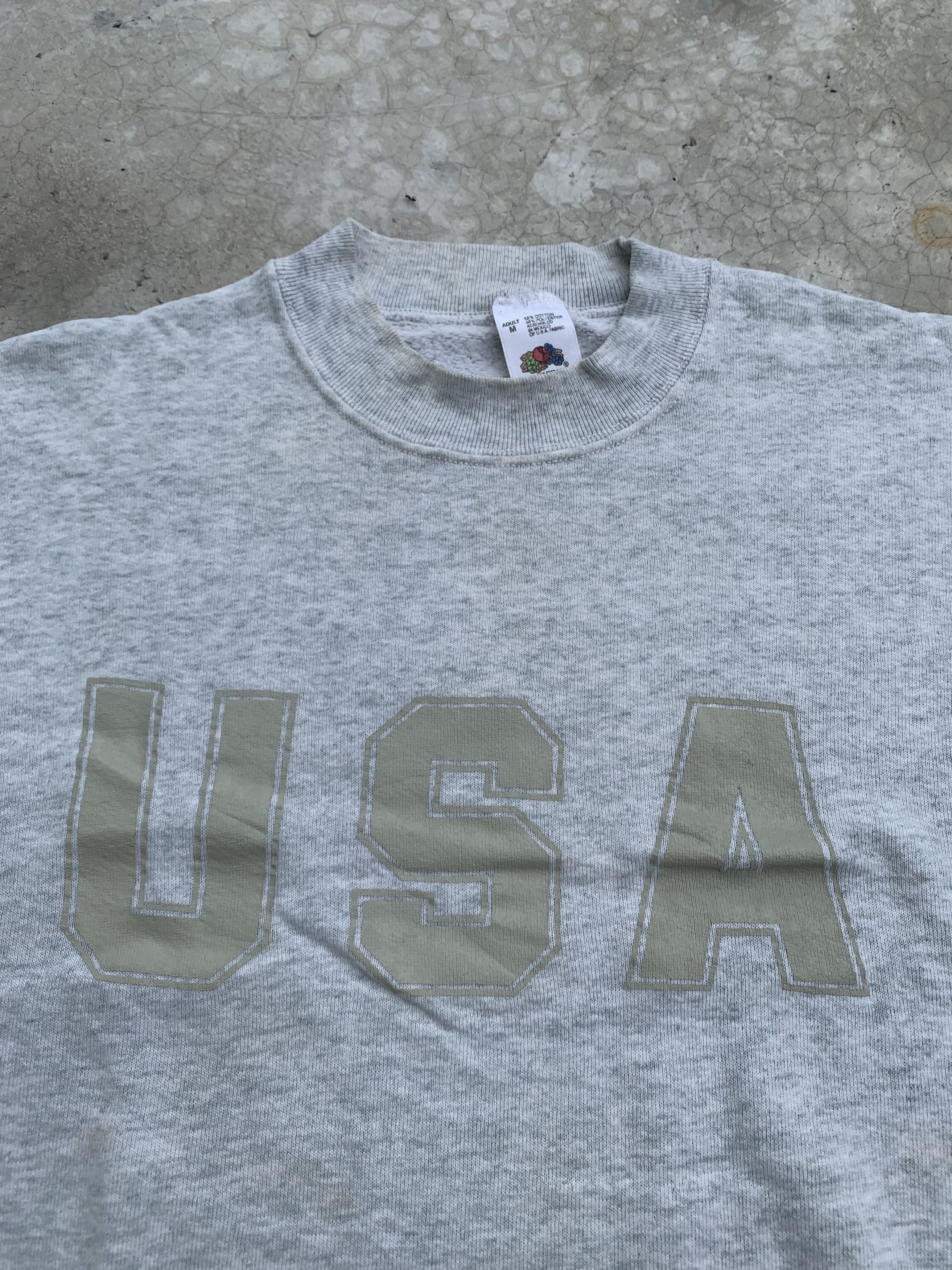 Vintage Vintage 80s USA & Flag Logo Sweatshirt Size US S / EU 44-46 / 1 - 3 Thumbnail