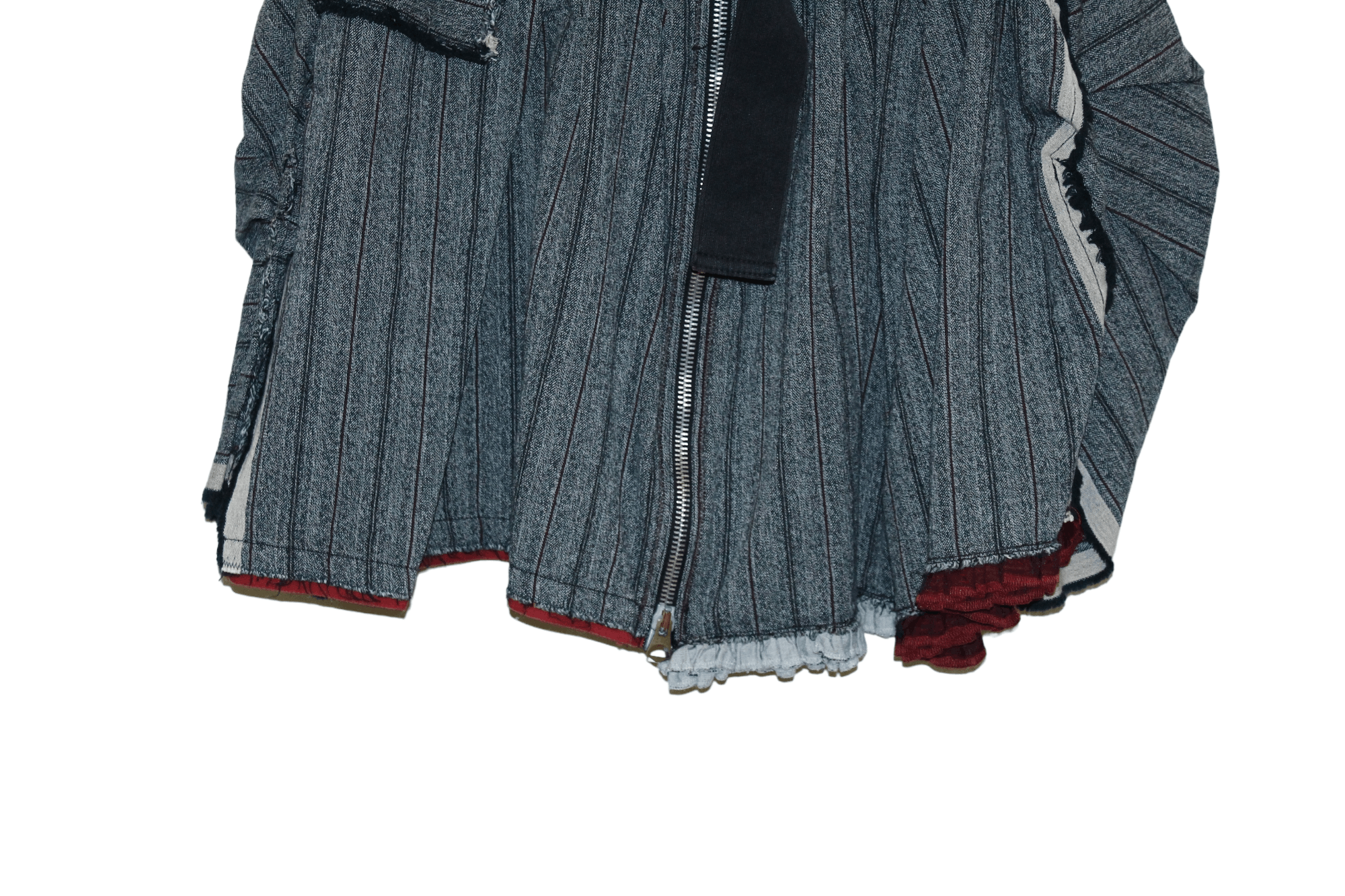 Marithe + Francois Girbaud RARE🔥 M+FG deconstructed asymmetric hickory denim skirt Size 26" / US 2 / IT 38 - 9 Thumbnail