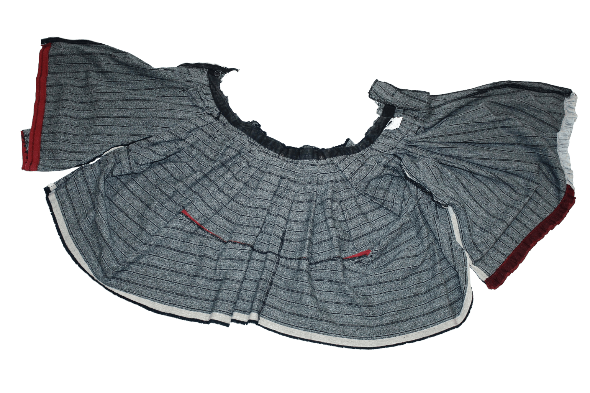 Marithe + Francois Girbaud RARE🔥 M+FG deconstructed asymmetric hickory denim skirt Size 26" / US 2 / IT 38 - 8 Thumbnail