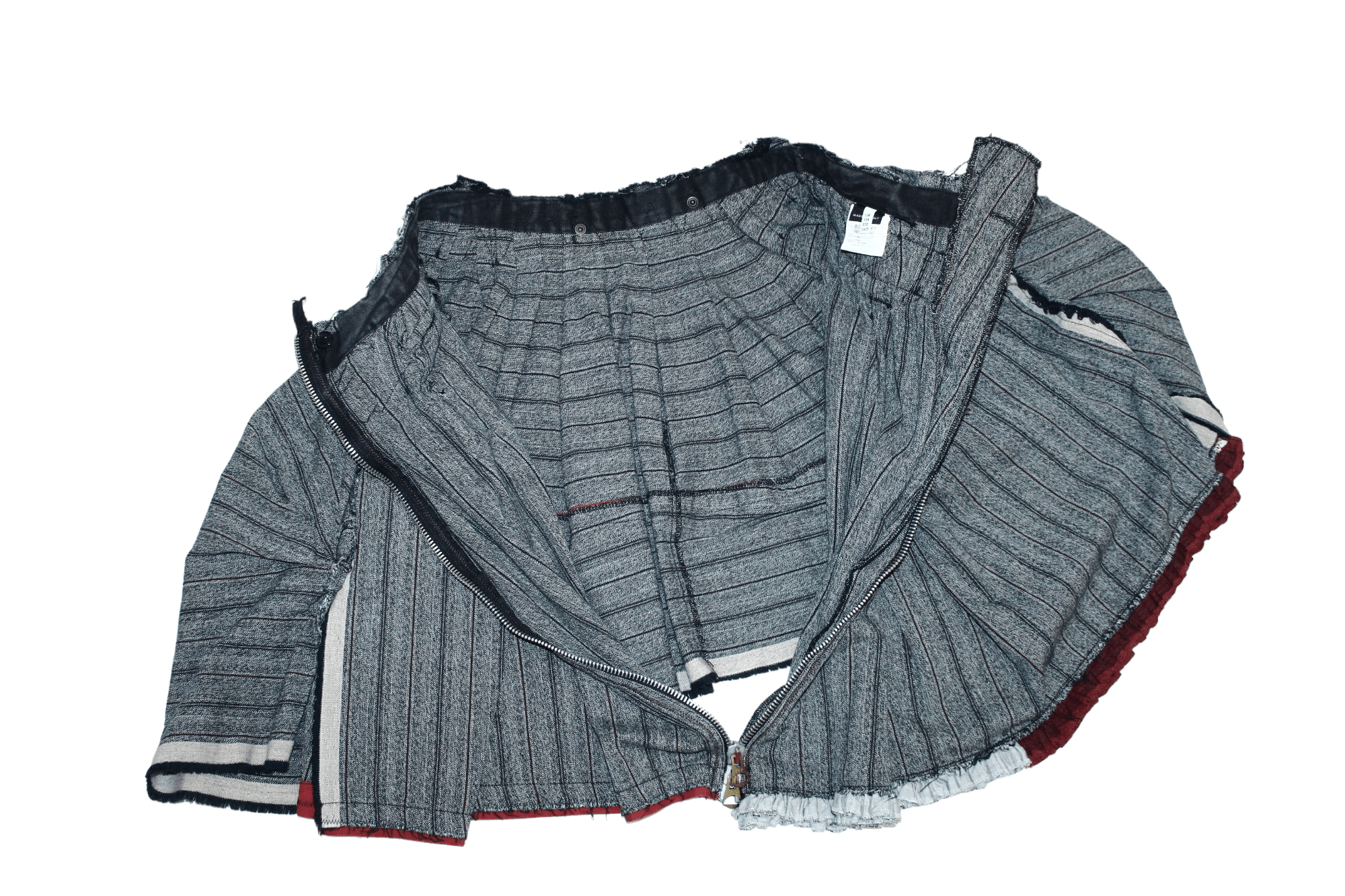Marithe + Francois Girbaud RARE🔥 M+FG deconstructed asymmetric hickory denim skirt Size 26" / US 2 / IT 38 - 12 Thumbnail