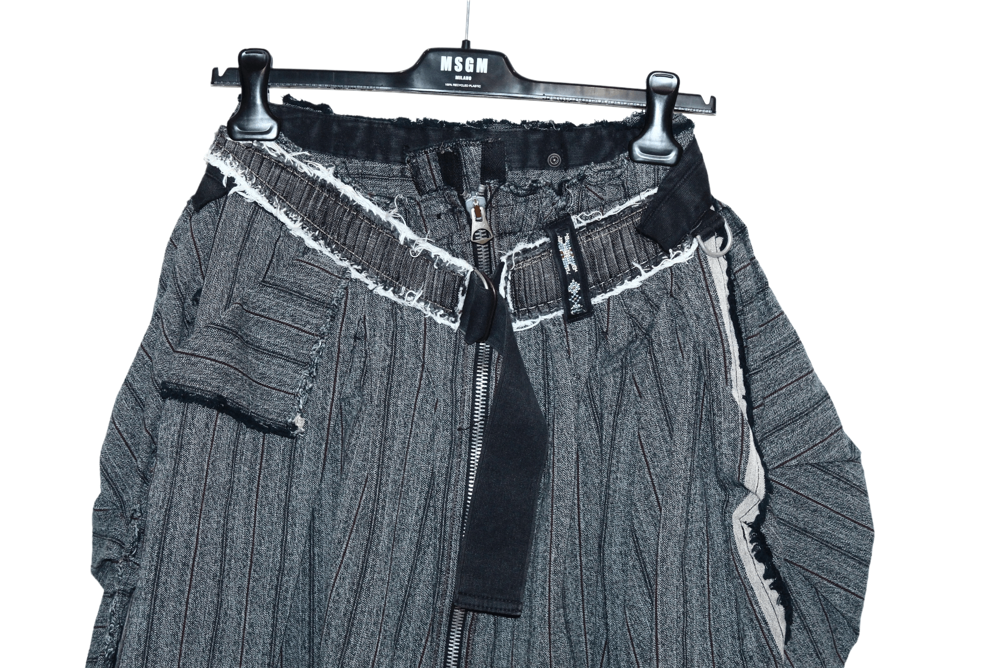 Marithe + Francois Girbaud RARE🔥 M+FG deconstructed asymmetric hickory denim skirt Size 26" / US 2 / IT 38 - 7 Thumbnail