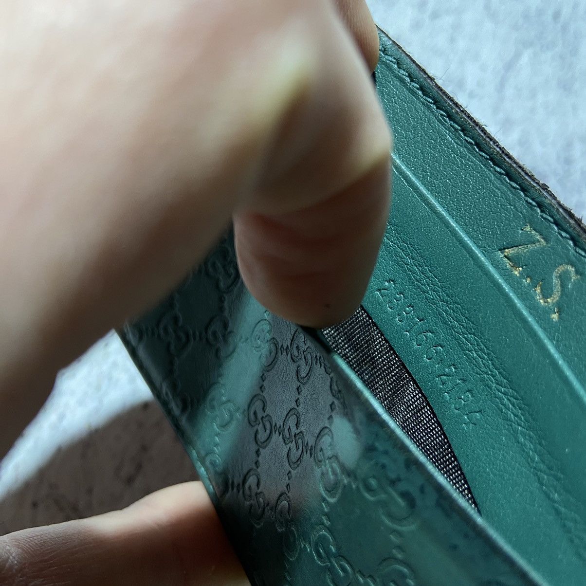 Gucci Gucci Guccissima Monogram Card Holder / Wallet Size ONE SIZE - 8 Thumbnail