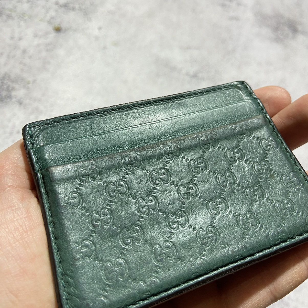 Gucci Gucci Guccissima Monogram Card Holder / Wallet Size ONE SIZE - 3 Thumbnail