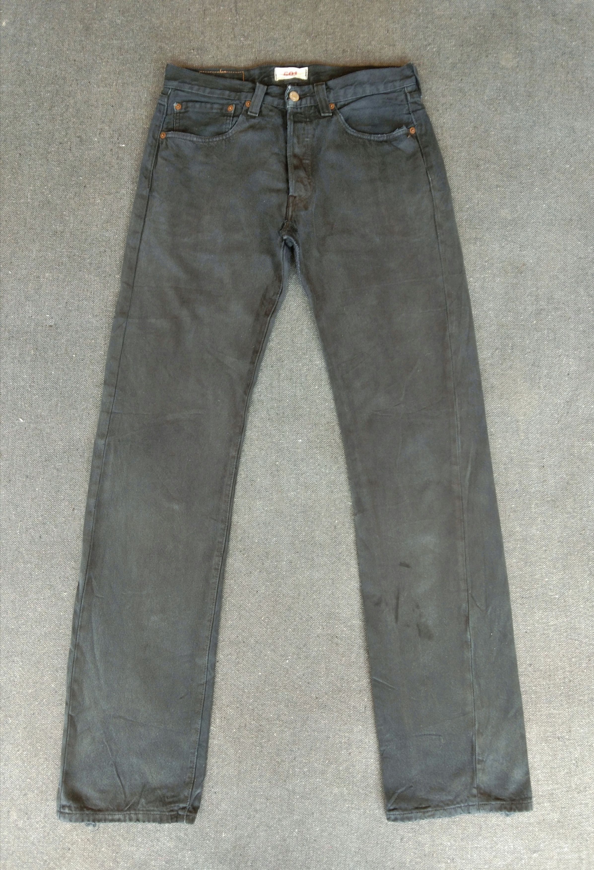 image of Levis x Vintage Levi's 501 Faded Black Distressed Jeans 31X34, Men's