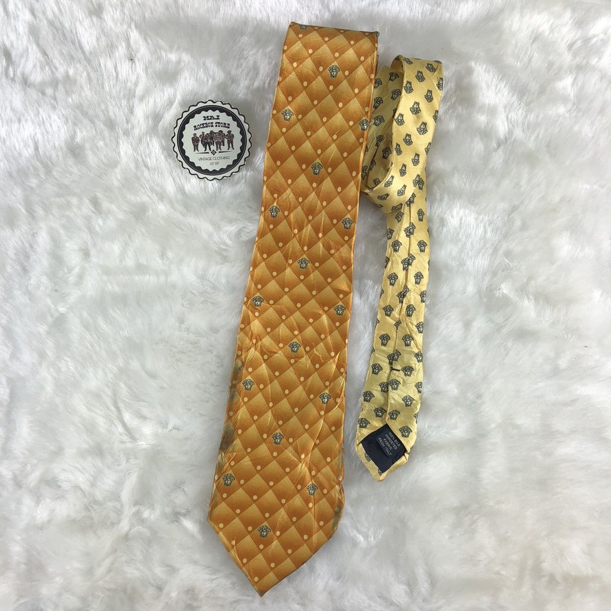 Versace Vintage Versace monogram Silk Tie Size ONE SIZE - 3 Thumbnail