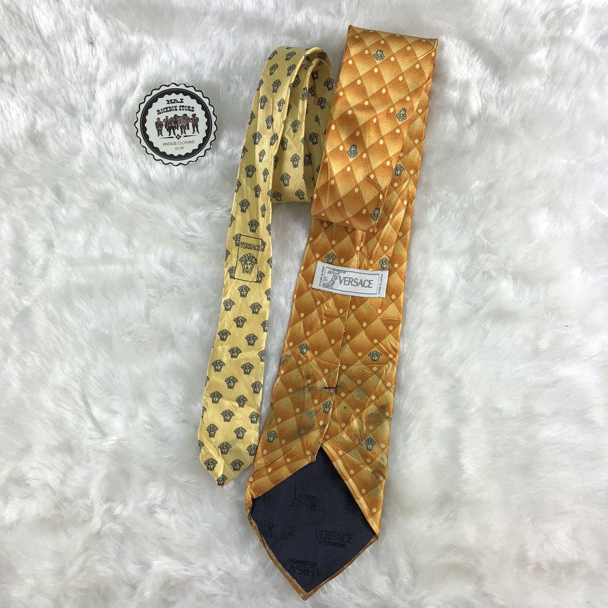 Versace Vintage Versace monogram Silk Tie Size ONE SIZE - 2 Thumbnail