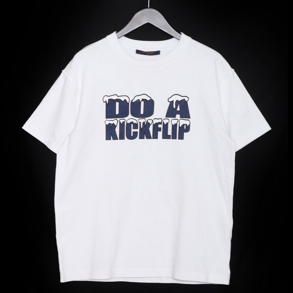 Pre-owned Louis Vuitton Do A Kick Flip Tee In White