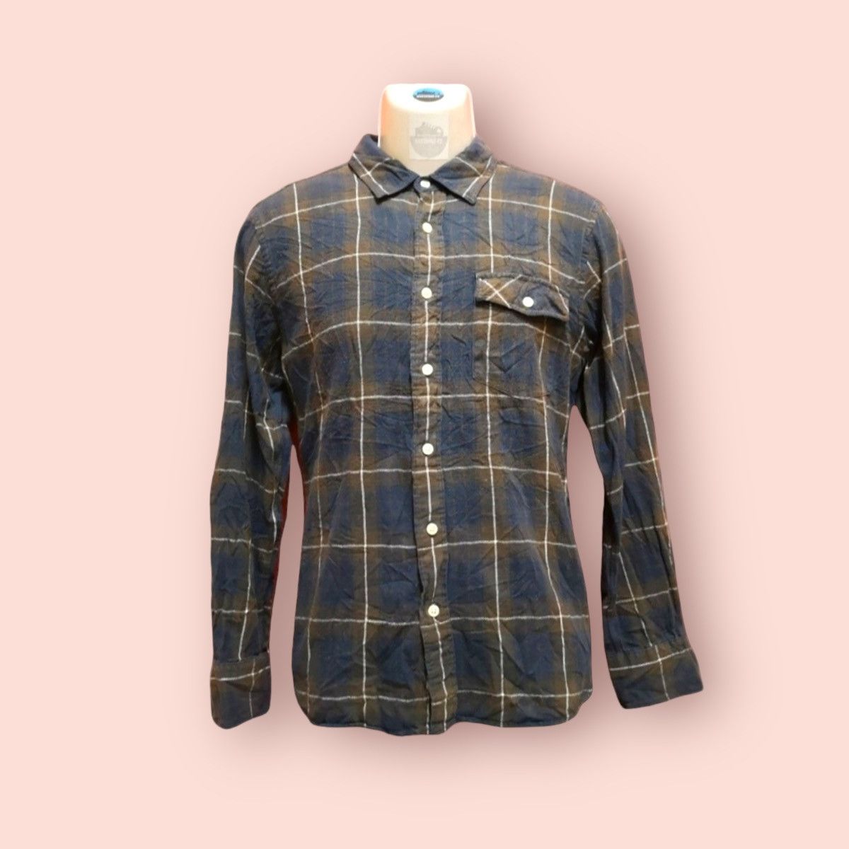 image of Vintage Muji Plaid Flannel, Men's (Size Medium)