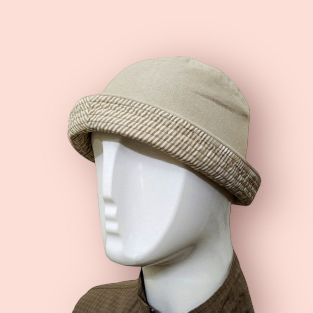 image of Individual Designer Vintage Reversible Bucket Hat Japan in Khaki, Men's