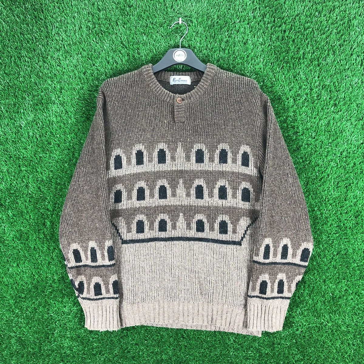 Vintage 80's Knit Sweater Pullover by Ryo Evana