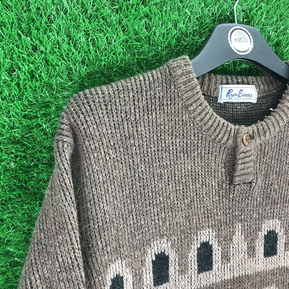 Aran Isles Knitwear Vintage 80's Knit Sweater Pullover by Ryo Evana Size US S / EU 44-46 / 1 - 2 Thumbnail