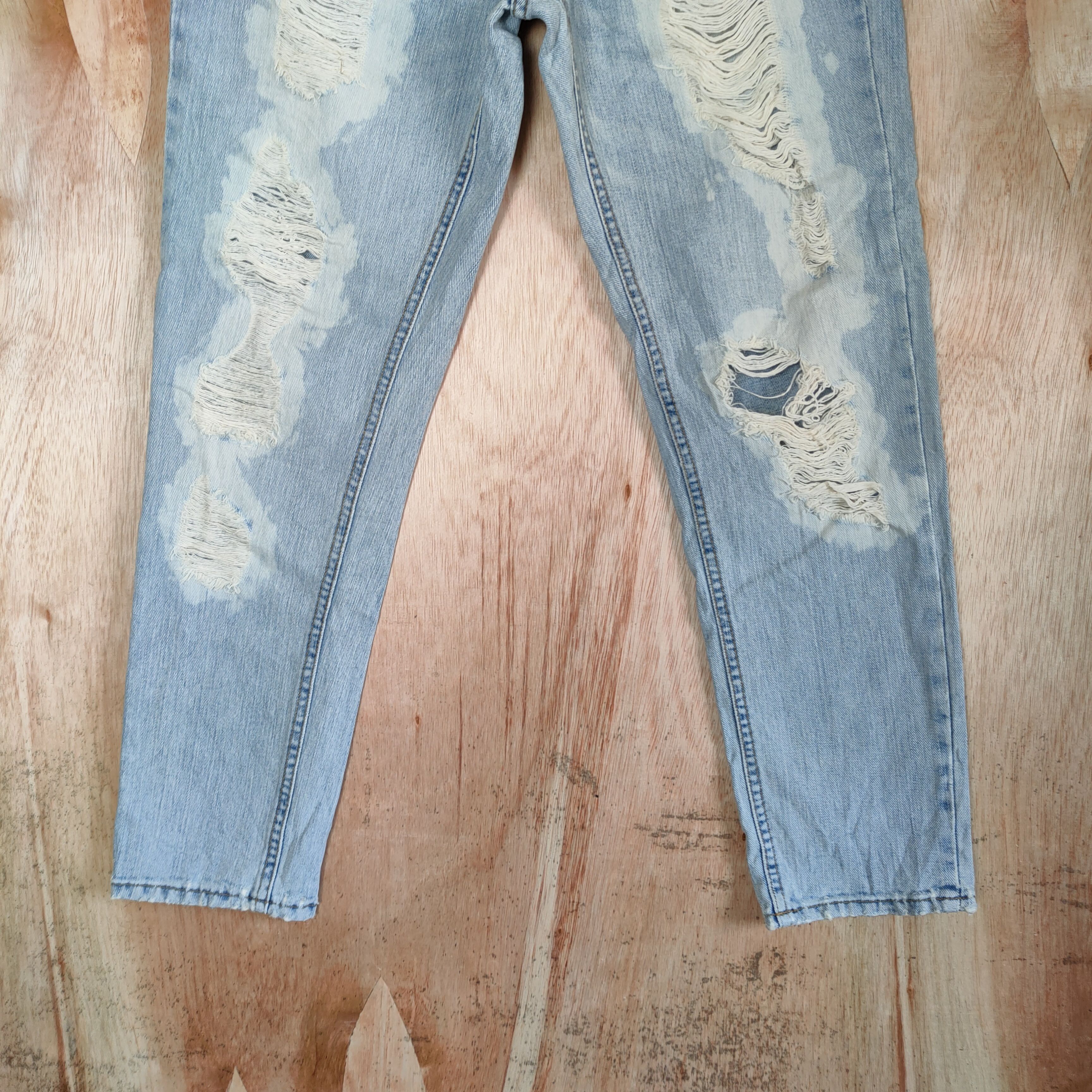 Japanese Brand × Vintage VINTAGE JAPANESE DISTRESSED RIPPED JEANS DENIM JEANS Size US 28 / EU 44 - 3 Thumbnail