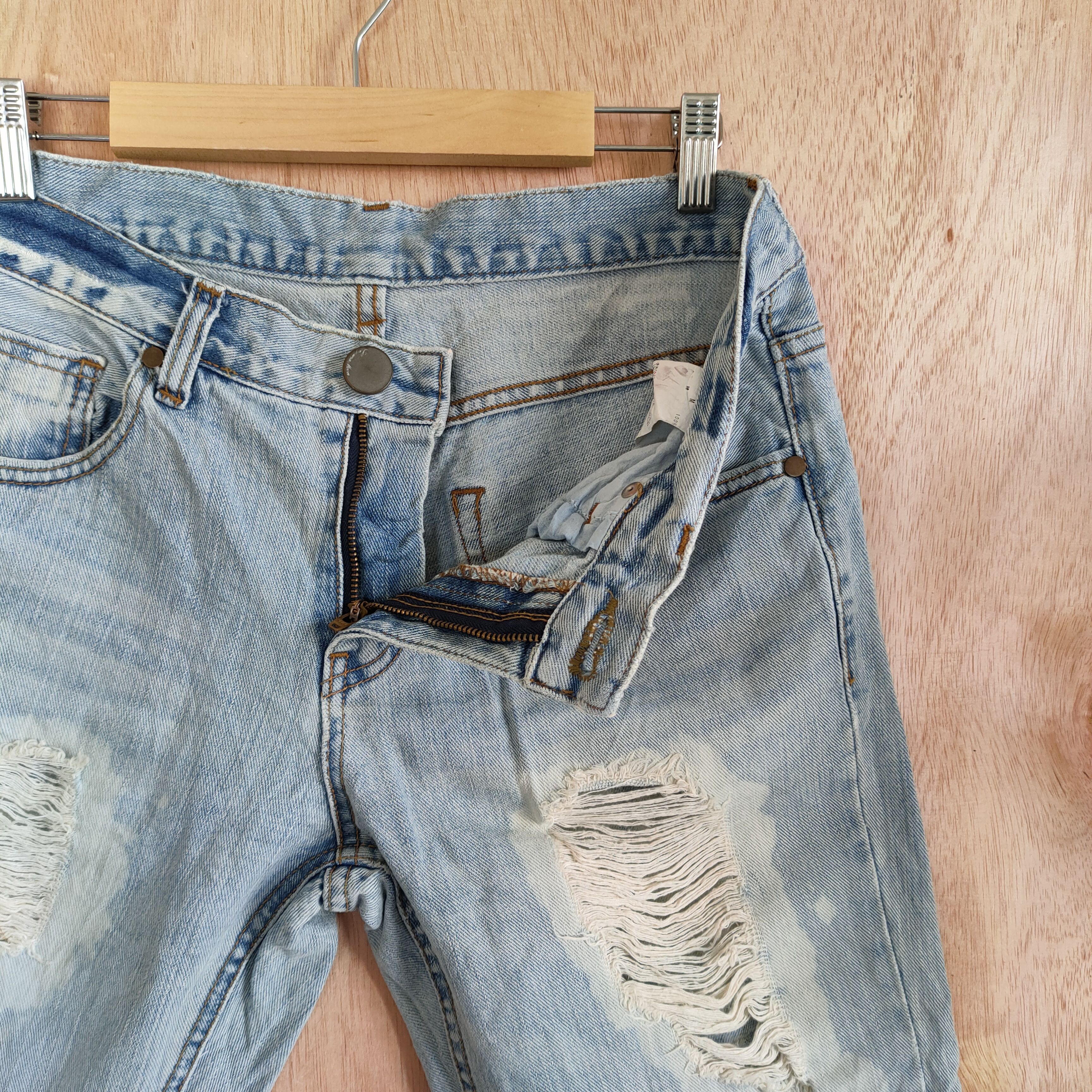 Japanese Brand × Vintage VINTAGE JAPANESE DISTRESSED RIPPED JEANS DENIM JEANS Size US 28 / EU 44 - 4 Thumbnail