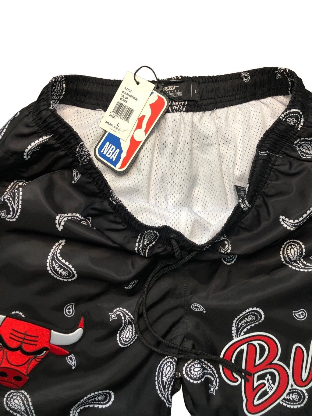 NBA × Pro Standard Chicago Bulls Paisley Pro Standard Shorts Size US 34 / EU 50 - 3 Thumbnail