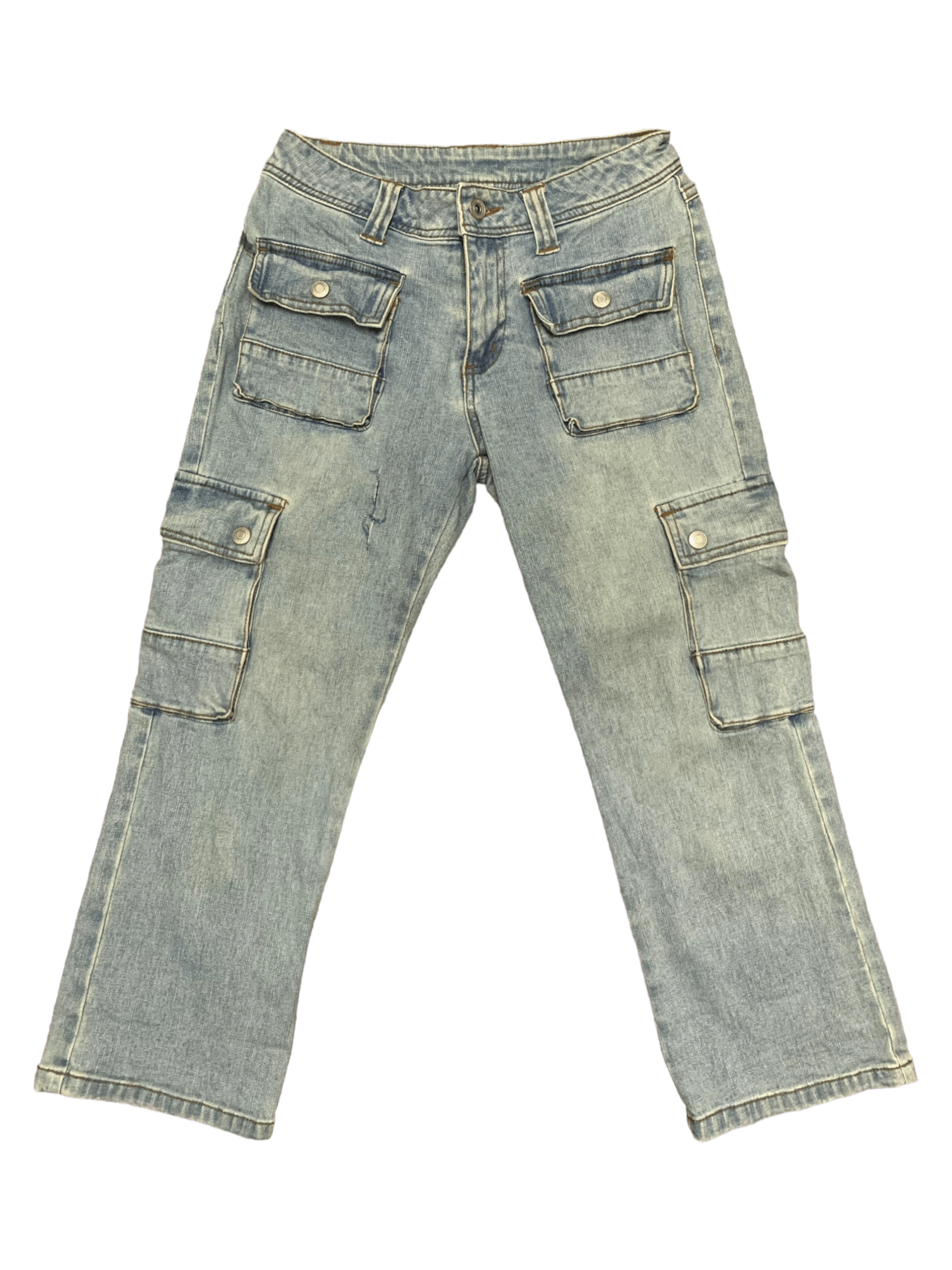 image of Avant Garde Vintage Japanese Multi Pocket Cargo Tactical Bush Pants in Blue, Women's (Size 24)