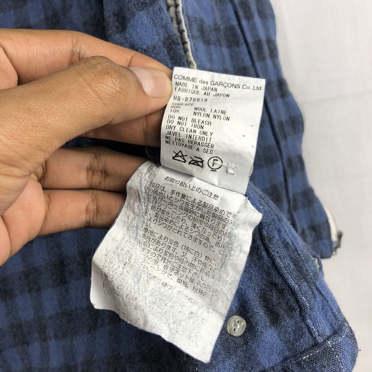 Comme des Garcons Homme Vintage AW2000 CDG Homme Light Zipper Wool Jacket Size US S / EU 44-46 / 1 - 12 Thumbnail