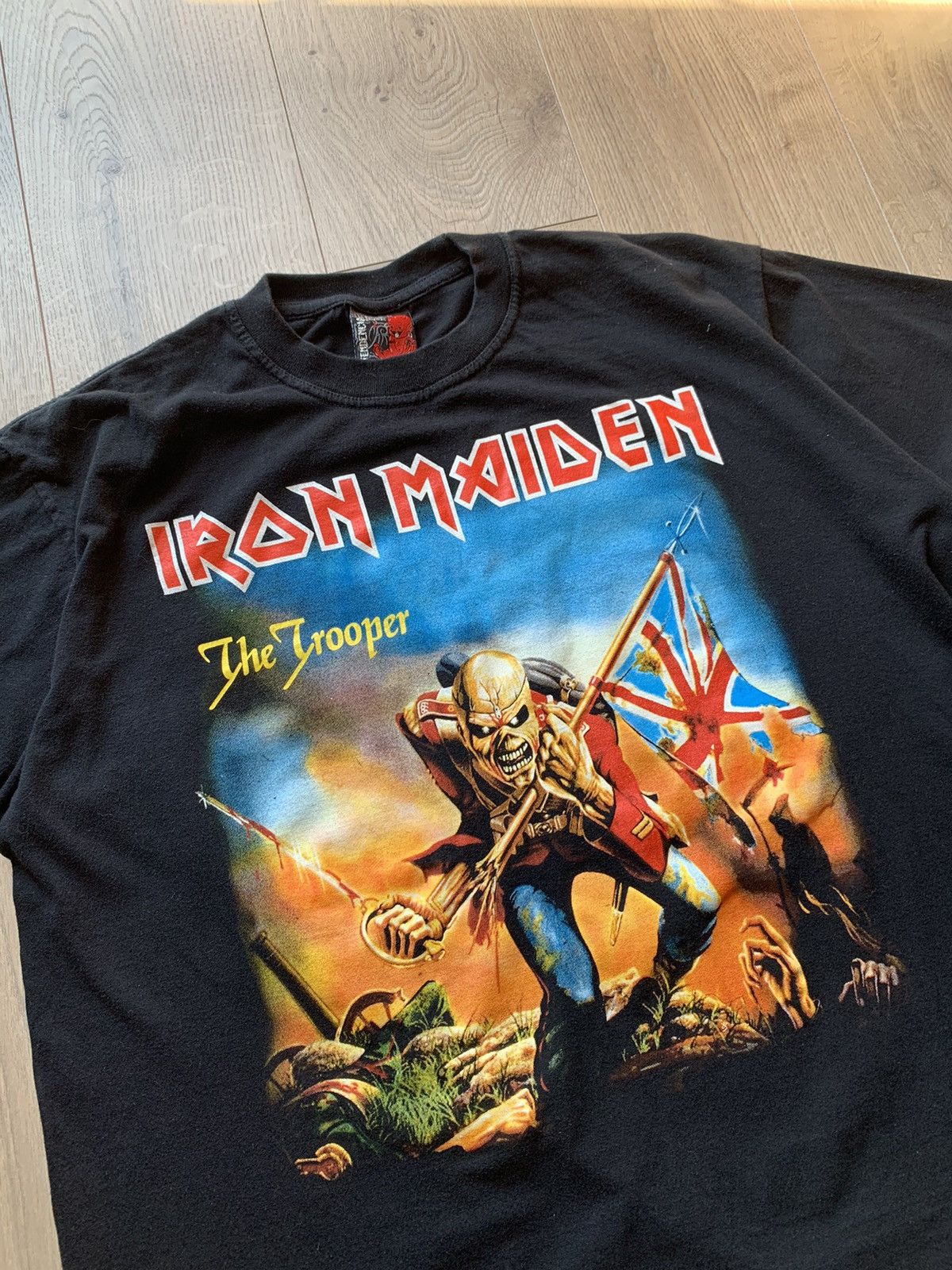 Band Tees Iron Maiden The Trooper Vintage Y2K Concert Band Tee Size US L / EU 52-54 / 3 - 7 Thumbnail