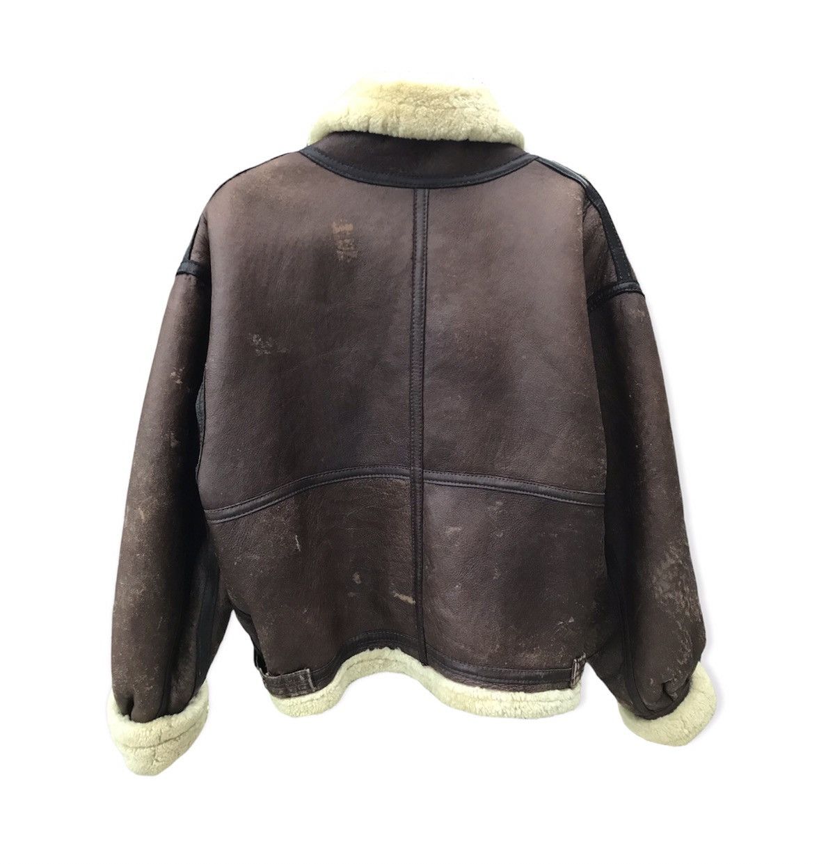 Vintage CARLA Aviator B-3 Distressed Leather Jacket Size US L / EU 52-54 / 3 - 2 Thumbnail