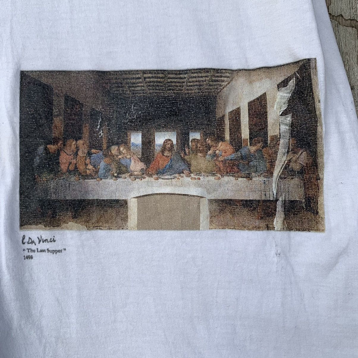 Vintage Vintage Leonardo Da Vinci The Last Supper 1498 Art Tshirt Size US L / EU 52-54 / 3 - 4 Thumbnail
