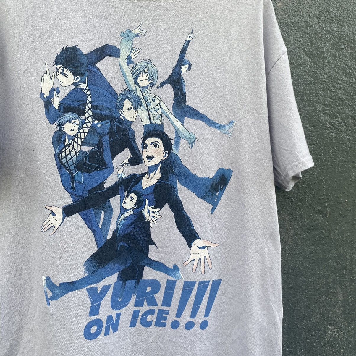 Anime Yuri On Ice Japanese Anime ERD GRUNGE THRASHED FADED TEE Size US L / EU 52-54 / 3 - 2 Thumbnail